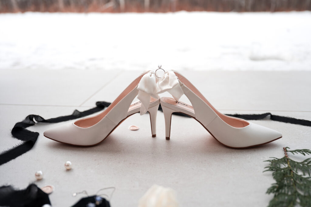 Photos of brides accessories on her wedding day at Sparrow Lane events in Spruce Grove Alberta, taken by Alberta Wedding Photographer